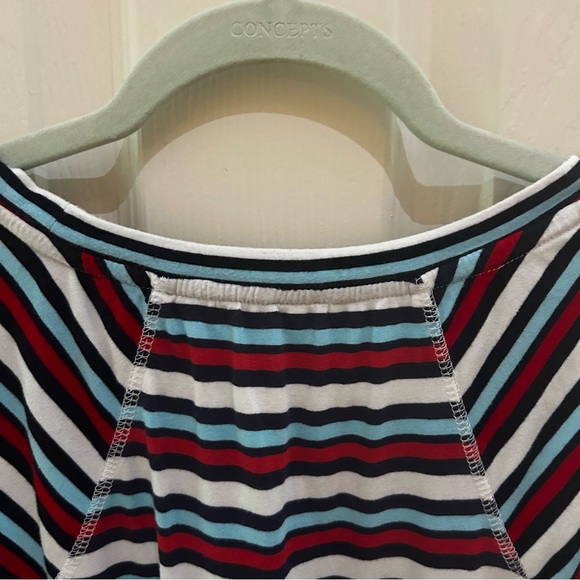 A. Moon Striped Women’s Swimsuit Cover Up Shirt Dress - Picture 6 of 7